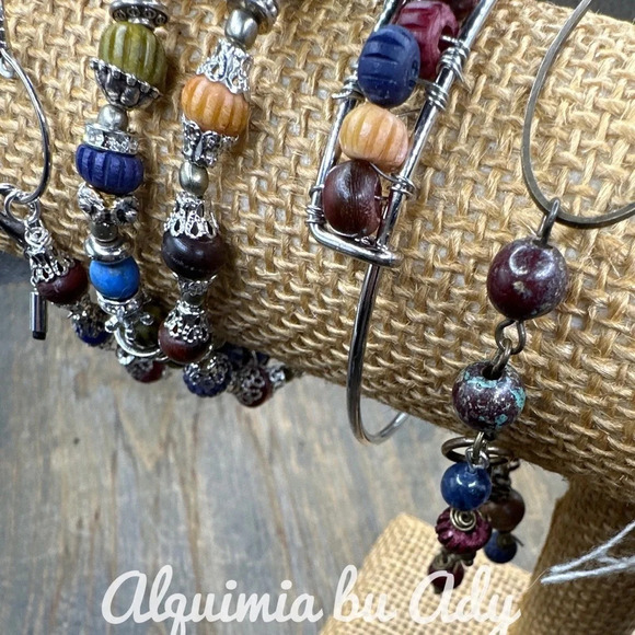 Sodalite handmade charms adjustable rosary link chain bracelet western rodeo - Picture 3 of 10